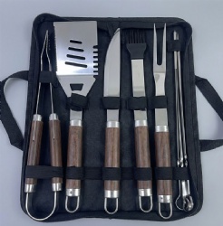 9 Piece BBQ Tool Set with Oxford Bag - Stainless Steel Grill Accessories