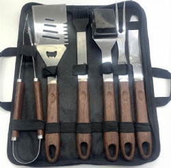6-Piece BBQ Tool Set Stainless Steel Grill Utensils with Case