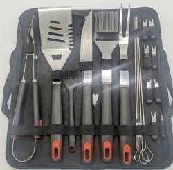18-Piece BBQ Tool Set - Stainless Steel Grill Utensils with Case