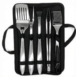 5-Piece BBQ Tool Set Stainless Steel Grill Utensils with Oxford Bag