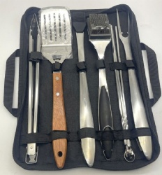 9-Piece BBQ Tool Set with Oxford Bag - Stainless Steel Grill Utensils