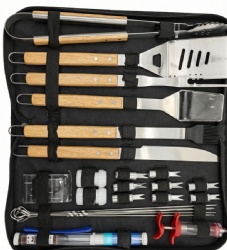 23-Piece BBQ Grill Tool Set - Stainless Steel Barbecue Kit with Accessories