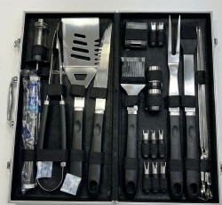 23-Piece BBQ Grill Tools Set with Aluminum Case - Stainless Steel Grilling Accessories Kit