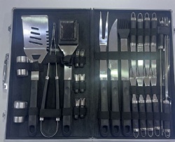 26-Piece BBQ Grill Tools Set with Aluminum Case