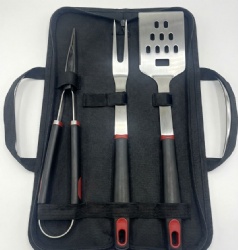 3-Piece BBQ Tool Set - Stainless Steel Grilling Tools