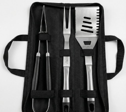 3-Piece BBQ Tool Set with Durable Oxford Cloth Bag