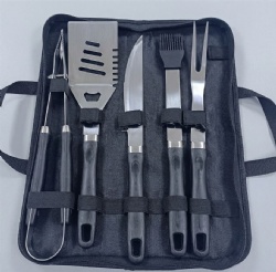 5-Piece BBQ Tool Set with Stainless Steel Grilling Utensils