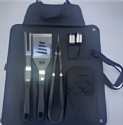 6-Piece BBQ Apron Set - Stainless Steel Grill Tool Kit