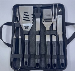 6-Piece BBQ Tool Set - Premium Stainless Steel Grill Kit
