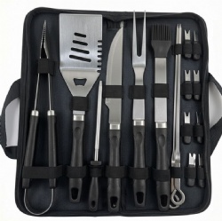6-Piece BBQ Tool Set - Stainless Steel Grill Utensils with Carrying Case