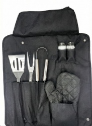 BBQ Apron 6 Piece Grill Set with Tools & Glove