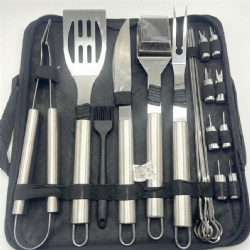 BBQ Tools Set - 18 Piece Stainless Steel Grilling Kit with Oxford Cloth Bag