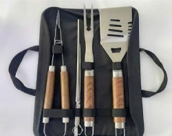 BBQ Tools Set - 7 Piece Stainless Steel Grill Accessories Kit with Carry Bag